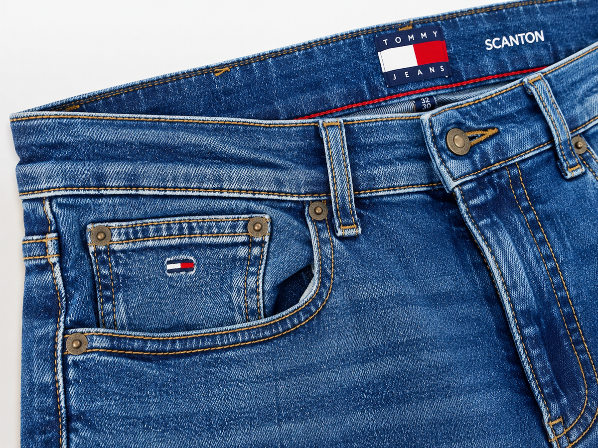 Tommy Hilfiger Herren Slim Jeans – Azurblau