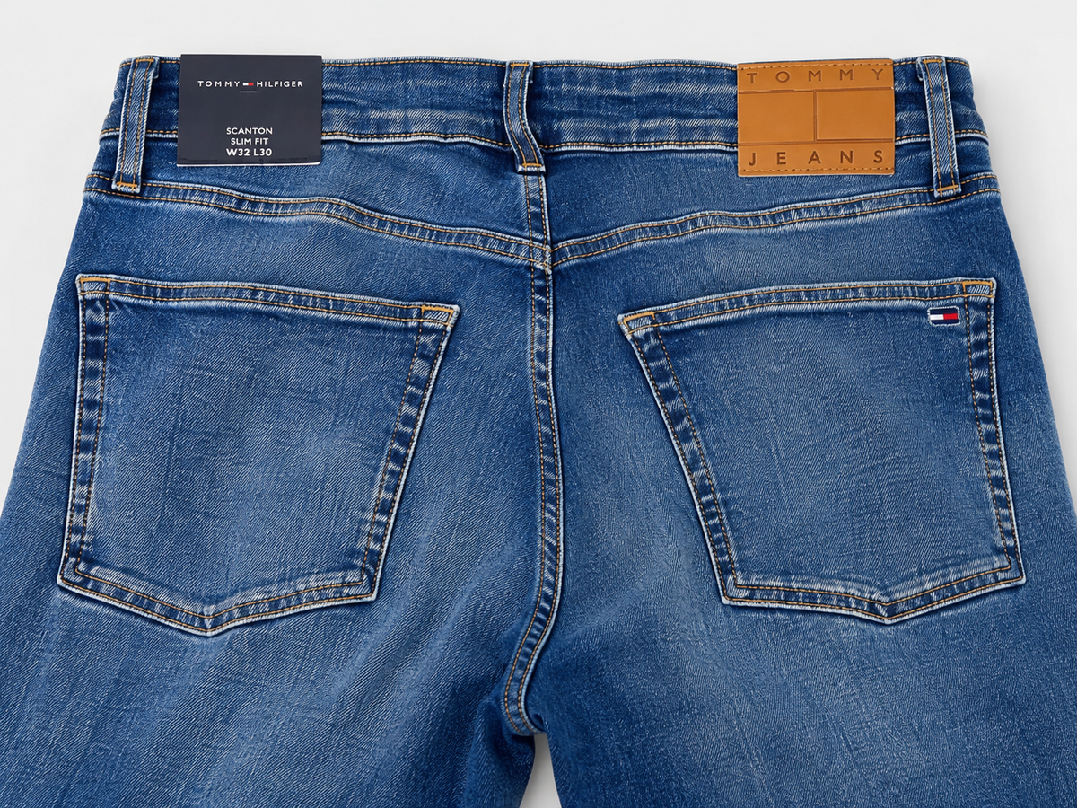 Tommy Hilfiger Herren Slim Jeans – Azurblau